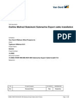 Outline Method Statement Submarine Export Cable Installation