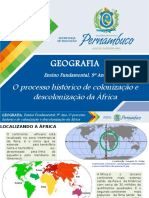 O Processo Histórico de Colonização e Descolonização Da África