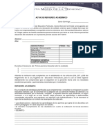 Acta de Compromiso Académico Refuerzo Acade