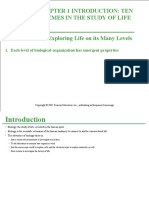 Chapter 1 Introduction: Ten Themes in The Study of Life: 1. Each Level of Biological Organization Has Emergent Properties