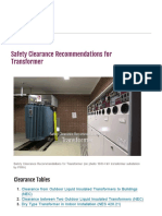 Safety Clearance Recom For Transformer