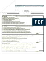 Soccer Team Individual Rating Form