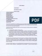 Carta Pública A Las Autoridades Nacionales y Provinciales