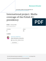 International Project. Media Coverage of The Polish EU Presidency