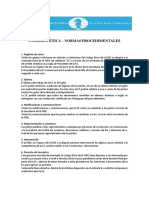 Comisión Ética - Normas Procedimentales Fide