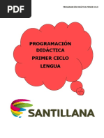 Programacion Lengua Ciclo 1º