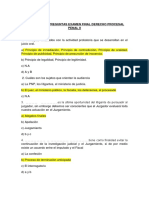 Balotario de Preguntas Examen Final Derecho Procesal Penal II