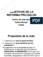 Objetivos de La Reforma Pro-Salud