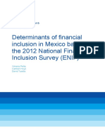 Determinants of Financial Inclusion in Mexico Based On The 2012 National Financial Inclusion Survey (ENIF)