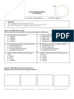 Prueba de Ciencias 3°bascico