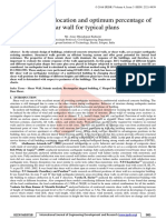 Assessment of Location and Optimum Percentage of Shear Wall For Typical Plans