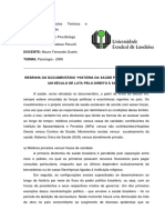 Resenha Crítica Do Documentário - História Da Saúde Pública No Brasil Um Século de Luta Pelo Direito À Saúde