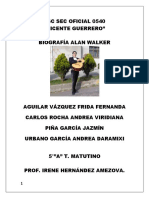 Esc Sec Oficial 0540 "Vicente Guerrero" Biografía Alan Walker