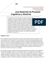 El Currículum Como Desarrollo de Procesos Cognitivos y Afectivos