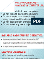 Recap - Some Computer Safety Guidelines at Home and in Computer Lab