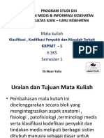 Klasifikasi Kodifikasi Penyakit 1 Pertemuan 1