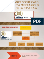 GOLD FIELDS LA CIMA S.A. - Control de Operaciones