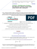 Transport Phenomena Fluid Mechanics Problem Solution BSL - Annular Flow of Newtonian Fluid With Inner Cylinder Moving Axially - Wire Coating Die