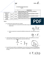 Level&1& XEI&201& Exhibit&knowledge&of&basic&expressions& (E.g.,&identify&an& Expression&for&a&total&as&b&+&g) &