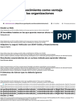 Gestión Del Conocimiento Como Ventaja Competitiva en Las Organizaciones - GestioPolis