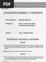 Esfuerzos Normal y Cortante