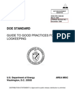 Doe Guide To Good Practices For Logkeeping Doe-Std-1035-93