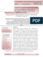 Antibacterial Screening of Aqueous Extracts of Some Medicinal Plant and Their Fractions Used As Antidiarrheal Agents in Kinshasa-Democratic Republic of Congo