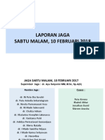 Laporan Jaga Sabtu Malam, 10 Februari 2018