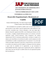 Desarrollo Organizacional y Resistencia Al Cambio