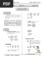 III BIM 3er. Año ALG Guía 4 Racionalización