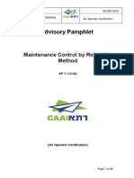 Maintenance Control by Reliability Method Rev 0