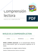 Comprensión Lectora2.niveles de Comprensión2018