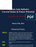 Pakistan Auto Industry Current Status & Future Potential: March 27th, 2014