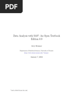 Data Analysis With SAS