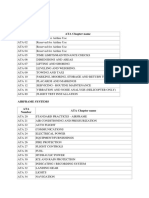 ATA Chapters: Aircraft General ATA Number ATA Chapter Name