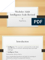 Wechsler Adult Intelligence Scale-Revised: by Faryal Farooq