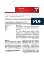 Evaluation of Community Pharmacists' Knowledge, Attitude and Practice Towards Good Pharmacy Practice in Iran