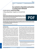 Determining The Contents of Protein and Amino Acids in Peanuts Using Near Infrared Reflectance Spectros