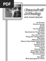 Cannonball Adderley Solo Transcriptions PDF