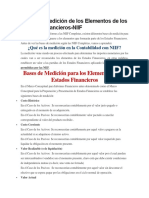 Bases de Medición de Los Elementos de Los Estados Financieros