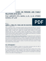 Updates of Cases On Persons and Family Relations 2010