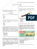 D30Calcular o Valor Numérico de Uma Expressão Algébrica