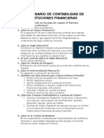 Cuestionario de Contabilidad de Instituciones Financieras Examen Primer Parcial