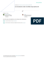 Simulation of Soil Moisture Movement Under Rice Field Using Hydrus 2D