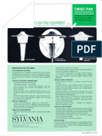 Sylvania Twist-Pak Post Top Refractor Models Spec Sheet