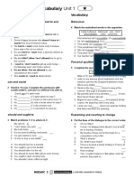 Grammar and Vocabulary Unit 1