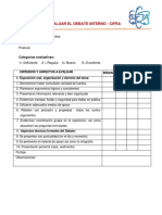 Rúbrica para Debate Interno CIFRA PDF