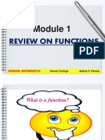 Module 1 Review On Functions