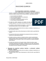 Hoja de TRAJO N°3 Ecuaciones - REACCIONES QUIMICAS