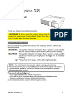 Digital Projector X20: R Operator's Guide